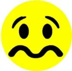 Blackdreams Yellow Round Sad Smiley Self Adhesive Sticker - 25 Mm (Pack Of 1000)