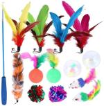 Pets Empire Cat Feather Interactive Cat Toys ,14 Pcs