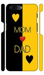 YAPZONE | Mom Dad | Designer Printed Hard Back Cover for OnePlus 5 Premium & Attractive Case for Your Smartphone