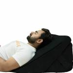 The White Willow Orthopedic Memory Foam Adjustable Bed Wedge Pillow for Back Support, Acid Reflux, Leg Support and Elevation, Reading- Grey