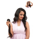 Thicklengths Single Clip invisible Hair Patches Soft & 100% Human Hair Natural, Black Brown color, Straight weft extensions for women two cover the bald spots (Natural Black and Brown) Human Hair Patch For Women