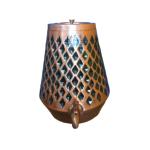 ROYALSTUFFS Pure Antique Copper 5 Litre Matka Water Dispenser Jug with Brass Tap (Antique Etching Matka,Weight:1235 Gram