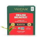 VAHDAM, English Breakfast Tea (15 Black Tea Bags) | HIGH Energy & Caffeine - Healthy Coffee Replacement | Strong, Robust & Flavoury Black Tea Bags | Brew Hot, Iced, Kombucha Tea, Milk Tea | ANTIOXIDANTS Rich