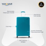 Yayavar Rio Turquoise Polycarbonate TSA Lock Colour Matching accessories Hard Trolley Bags 1 Pcs 75CM Large Size