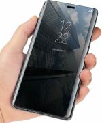 TRIFTY Samsung Galaxy S9 Plus Black Polycarbonate S-View Mirror Stand Flip Cover
