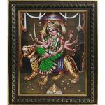 PujaNPujari Goddess Durga Mata Photo frame for pooja Durga Mata wall hanging photo frame