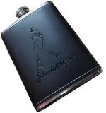 HOTCHPOTCH Partyhut Black Leather Stainless Steel 8oz Hip Flask (Pack of 1) Hip Flask (236 ml)