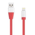 Microware USB Flat 8 pin Charging Cable for iPhone 6s Plus/6/6 Plus/5/5S/5C/SE/iPad/iPod and X, Red