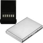 StealODeal Silver Black Advanced Credit Card Holder Money Clip - With 6 Card Holder (Set Of 2)