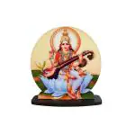 Sk Craft Multicolor Wood Maa Saraswati Statue