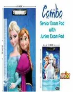 POSSHE Cartoon Clipboard Combo: Senior & Junior Exam Pads (Set of 2, Multicolor) Ideal for All Students