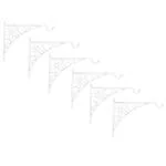 GARDEN KING Flower Design Wall Bracket for Hanging Baskets (White, Set of 6 PCs)