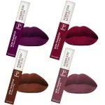 PERPAA Powerstay Matte Liquid Lipstick Makeup, Long-Lasting Smudgeproof & Waterproof Lipstick Combo of 4 colors Wine ,Maroon ,Brown ,Mauve (5ml Each)