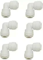 Bluetails RO UV Water Filter Purifier Elbow Pipe Connectors Both Side Push Fit For All RO. Hose Connector Pack of 6