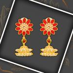 Traditional Gold Platted Wedding Jumkhi Earrings Collection ERG2067