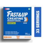 Fast&Up Creatine Monohydrate (100 gms, 33 Servings), Helps Sustain Longer Workout, Muscle Repair & Recovery - Unflavored