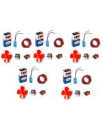 Robotbanao 3 to 9 Volt DC Toy Motor with Fan Blade, 9V Batter