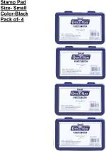 SONI OFFICE MATE Stamp Pad Small Size for Stamping | Finger and Thumb Print Ink Pad | Stamp Pad (Set Of 4, Black)