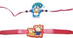 Kavim Kids KARA 22227 Assorted Rakhi Set (Doremon and Pepa Pig Rakhi)