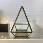 HOME STYLE DECORE India Glass Triangular Geometric Terrarium Jar