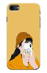 MobiEra Apple iPhone 8 Multicolor Selfie Girl Design Plastic Hard Case Cover
