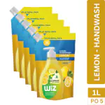 Wiz Hand Wash Lemon 1L Refill Pouch (Pack of 5)