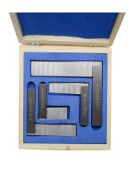 JAIBROS Try Square 2 inch, 3 inch, 4 inch and 6 inch set stainless steel finish pack of 4