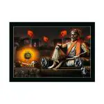 Dharvika Innovations Multicolor Synthetic Chatrapati Shivaji Maharaj Photo Frame Big Size, 14 X 20 Inch