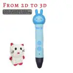 Protomont TECHNOLOGIES Melt3D The Crafter 3D Pen Inspire Kids Imagination with Bunny Designs (Blue)