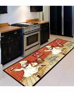 Status Red Latex Floor Mats Runner With Anti Skid Backing For Home Kitchen Pack of 1