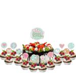 Festiko Happy Birthday Cake Cupcake Topper, Exclusive Cake Toppers (Set Of 13 Pcs), Birthday Party Cake Decor, Cakes Accessories