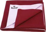 Keviv Maroon Cotton Baby Bed Protecting Mat- XL