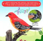 Digital Wave Heartful Bird Cool Sound Activated Heartful Singing Flapping Parrot Bird & Pen Holder Home Decor