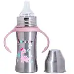 Adore Magnus! Premium Wideneck Stainless Steel Feeding Bottle with anti-colic teat and Handle 250ml