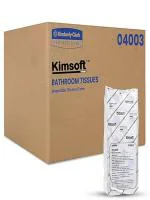 Kimsoft Standard Toilet Tissue, 2 Ply, 100 Rolls/Case, 230 sheets/Roll, (Total 23,000 Tissue) (04003)