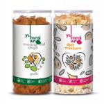 Yummiano Moong Dal Chips Garlic And Multi Chiwda Healthy Snacks Combo Lite 300 g
