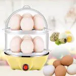 ZURU BUNCH Electric Egg Cooker Boiler Maker Soft, Medium or Hard Boil, 14 Egg Capacity Two Layer Egg Maker, Egg Steamer