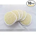 KUDIZE 100 Percent Natural Loofah (Pack of 10)