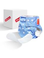 VParents Solid Washable Baby Cloth Diaper Reusable Adjustable Size Waterproof Pocket Cloth Diaper Nappie (With Insert) (Pack of 1)