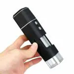 amiciTools Wireless Microscope, 1000X WiFi USB Digital Microscope with 8 LED Adjustable Brightness and 2MP HD Camera Compatible with Windows and Android