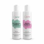 Juriq Anti-dandruff shampoo with tea tree and zinc python 200 ml And Keratin Shampoo 200 ml with argan oil For Smoother and shinner hair | 100% Vegan & Sulphate-Free