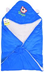 Kwitchy Printed Single Hooded Baby Blanket for Mild Winter 