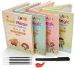 ODD M EVEN Magic Book for Kids - Sank Magic Practice Copybook Set (4 Books + 10 Refills + 1 Pen + 1 Grip), Number Tracing & Calligraphy Writing Tool for Pre-Schoolers