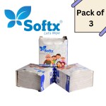 Softx Virgin Paper 1 Ply Premium Tissue Paper Napkins | Party Pack Tissue Paper Napkin for Dining Table and Restaurants - 60 Sheets Per Pack (White, Pack of 3)