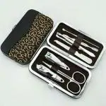 n Denzcart 7 Tools Manicure Kit with Storage Box Professional Stainless Steel Nail Cutter Brown