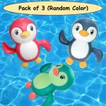 ADKD Swimming Penguin Bath Floating Toys, Cute Bathing Toys for Bathtub Toys-Multicolor