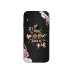 GADGETSWRAP Printed Vinyl Skin Sticker for Apple iPhone XR - rose-gold-festive-typographies