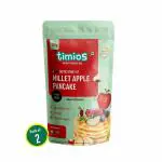 Timios Organic No Maida Millet Pancake Mix-Apple with Cocoa|Made with Whole Grains, Jaggery and Sprouted Nutrition| Instant and Healthy Breakfast,300gm