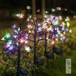 Homehop Solar Lights for Garden 20 LED Blossom Decorative Flower Outdoor,Waterproof,Lamp for Landscape Lawn, Home Decor, & Balcony Decorative (Multi Color Pack of 1)
