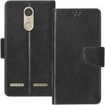 Frazil Faux Leather Case Flip Cover for Lenovo K6 Power with Foldable Stand & Cards Slots - Blue